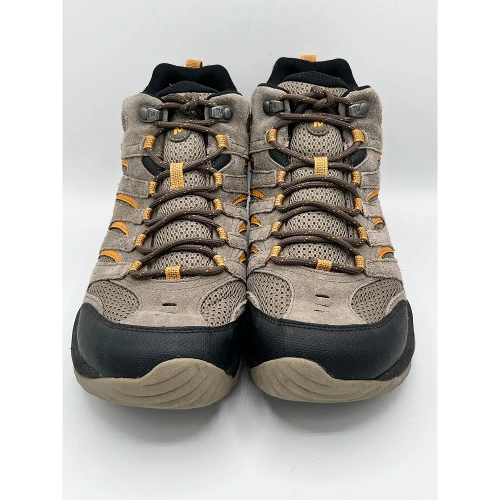 Merrell Alverstone Mid Waterproof Hiking Boots Men Sz 9 Boulder Orange J09559